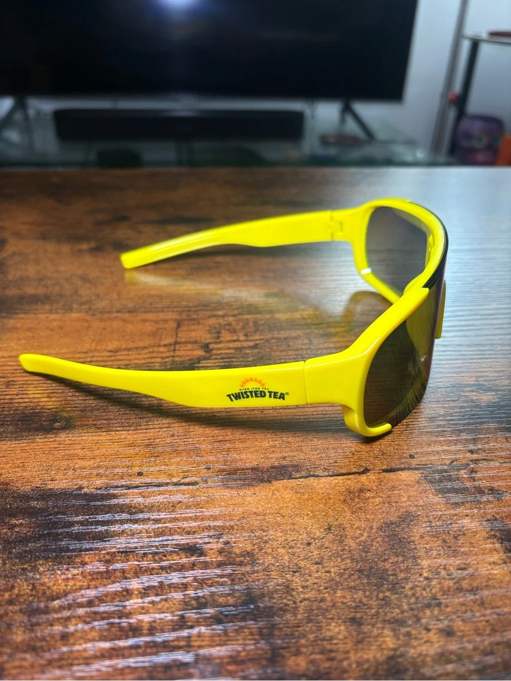 Twisted Tea Limited Edition Neon Yellow Shield Sunglasses